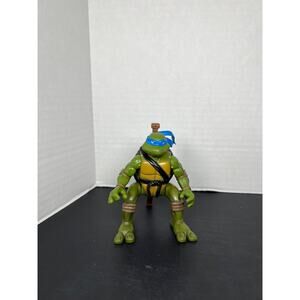 TMNT Action Figure 2004 Playmates Back Flip Leonardo Turtle Power